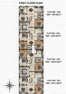 Project Image of 841.0 - 1017.0 Sq.ft 2 BHK Apartment for buy in Vijayambika