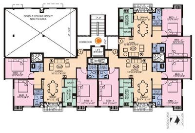 Project Image of 1182.0 - 1434.0 Sq.ft 2 BHK Apartment for buy in Navins Subhamangala