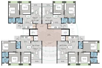 Project Image of 603.21 - 859.93 Sq.ft 2 BHK Apartment for buy in R J Radhe Elysium