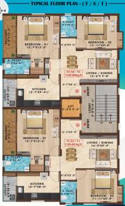 Project Image of 0.0 - 1105.0 Sq.ft 2 BHK Apartment for buy in VGK Sai Avighna