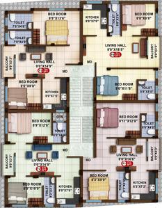 Project Image of 670.0 - 1215.0 Sq.ft 2 BHK Apartment for buy in Avittam Sundarar