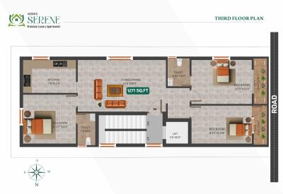 Project Image of 0.0 - 1271.0 Sq.ft 3 BHK Apartment for buy in Vesta Serene
