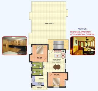 Project Image of 876.0 - 924.0 Sq.ft 2 BHK Apartment for buy in Vijay Raja 3 Cubes