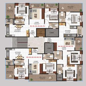 Project Image of 1110.0 - 1341.0 Sq.ft 2 BHK Apartment for buy in Ramkunj Apartment