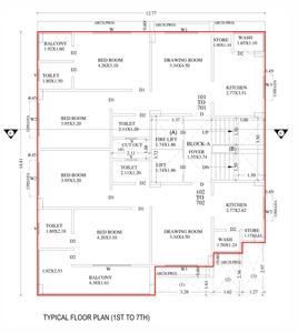 Project Image of 677.27 - 854.55 Sq.ft 2 BHK Apartment for buy in SR Sai Parisar