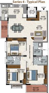 Project Image of 961.0 - 1066.0 Sq.ft 3 BHK Apartment for buy in Renaissance Woods 3
