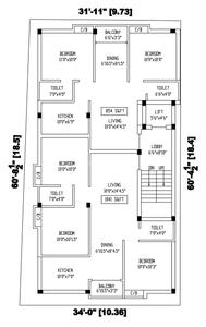 Sai Durga Flats Durga Flats Cluster Plan from 1st to 3rd Floor 1