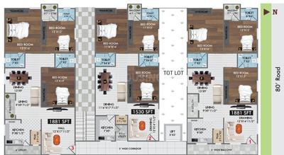 Project Image of 1529.87 - 1880.89 Sq.ft 3 BHK Apartment for buy in SS Navya Exotica