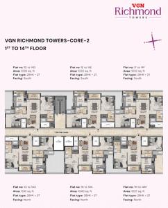 Project Image of 1029.0 - 1354.0 Sq.ft 2 BHK Apartment for buy in VGN Richmond Towers