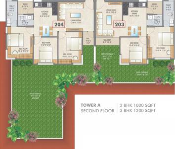 Project Image of 1000.0 - 1200.0 Sq.ft 2 BHK Apartment for buy in Fortune Greenfields 4 And 4 Plus
