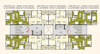 Project Image of 472.0 - 643.47 Sq.ft 2 BHK Apartment for buy in Bakeri Sarvesh