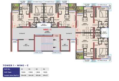 Project Image of 353.17 - 538.42 Sq.ft 1 BHK Apartment for buy in MPCHFLS Galaxy Heights Tower 1