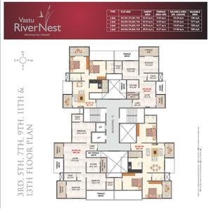 Project Image of 606.0 - 1077.0 Sq.ft 1 BHK Apartment for buy in Vastu Buildcorp River Nest