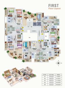 Project Image of 1025.0 - 1075.0 Sq.ft 2 BHK Apartment for buy in Aakar Residency