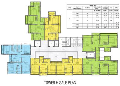 Project Image of 379.39 - 713.83 Sq.ft 1 BHK Apartment for buy in JSB Nakshatra Veda Wing H And I