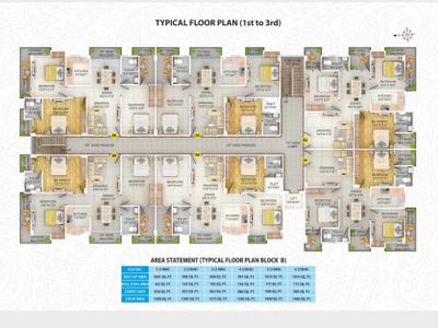 Project Image of 1275.0 - 1400.0 Sq.ft 3 BHK Apartment for buy in Shyam Enclave