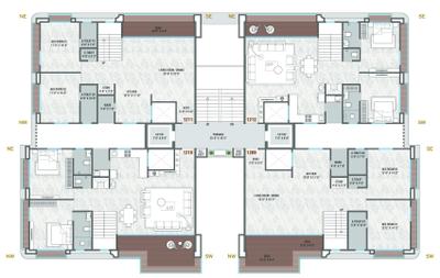 Project Image of 1184.79 - 2416.8 Sq.ft 3 BHK Apartment for buy in Swagat Cilantra