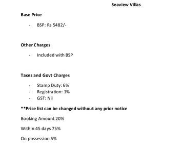 Project Image of 0.0 - 5289.92 Sq.ft 4 BHK Villa for buy in Seaview Villas