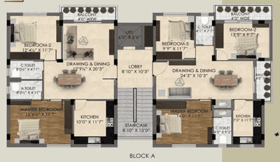Project Image of 1021.0 - 1249.0 Sq.ft 2 BHK Apartment for buy in Alaka Amrut Enclave