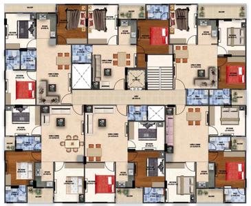 Project Image of 1095.0 - 1556.0 Sq.ft 3 BHK Apartment for buy in Consol Raghunandan Heights