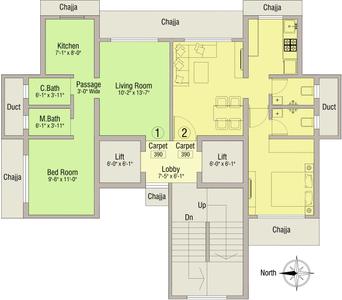 Project Image of 0.0 - 398.0 Sq.ft 1 BHK Apartment for buy in Krishna Palace