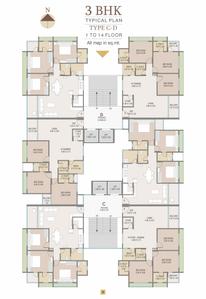 Project Image of 614.83 - 858.53 Sq.ft 2 BHK Apartment for buy in Vrajbhumi Residency
