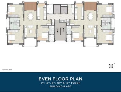 Project Image of 1114.0 - 1355.0 Sq.ft 3 BHK Apartment for buy in Kalpataru Estate Building 8