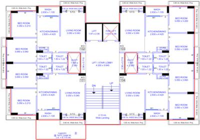 Dev Shivay Homes Block A Cluster Plan For Typical Floor Plan 2