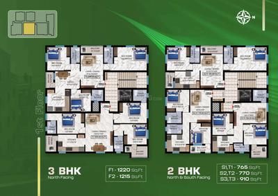 Project Image of 645.0 - 1245.0 Sq.ft 2 BHK Apartment for buy in ACS Evergreen