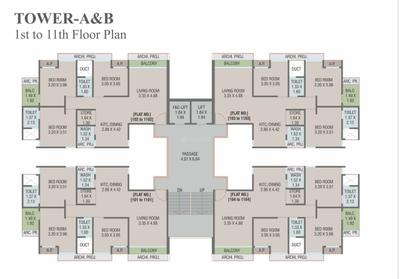 Project Image of 700.0 - 1200.0 Sq.ft 2 BHK Apartment for buy in Mahalaxmee Raadhe Shyaam Harmony