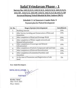 Safal Safal Vrindavan Phase 1 Construction Linked Payment (CLP) 1