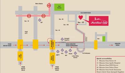 Project Image of 1195.0 - 3235.0 Sq.ft 2 BHK Apartment for buy in Amrapali Heartbeat City IV