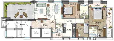 Project Image of 1550.0 - 2650.0 Sq.ft 2 BHK Apartment for buy in Omkar Aloka