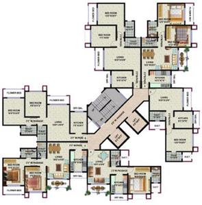Project Image of 392.02 - 607.19 Sq.ft 1 BHK Apartment for buy in HDIL Galaxy Apartments CDF Wings
