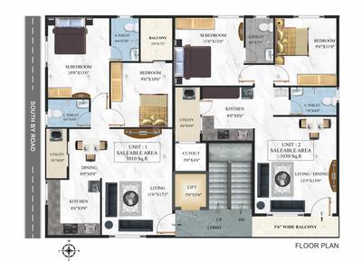 Project Image of 1010.0 - 1445.0 Sq.ft 2 BHK Apartment for buy in SR Silverline