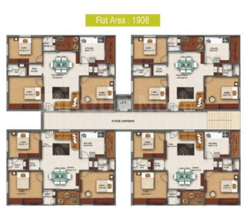 Project Image of 1695.0 - 1908.0 Sq.ft 3 BHK Apartment for buy in VRR Vaibhavam