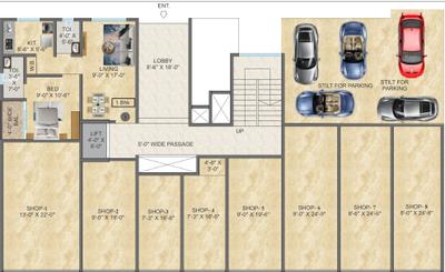 Project Image of 500.0 - 940.0 Sq.ft 1 BHK Apartment for buy in Mahadev Riddhi Siddhi Complex