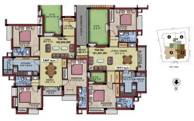 Project Image of 1211.0 - 1735.0 Sq.ft 2 BHK Apartment for buy in Newry Sobhita