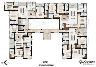 Sreshta Pushkara Pushkara Cluster Plan for 2nd Floor 1