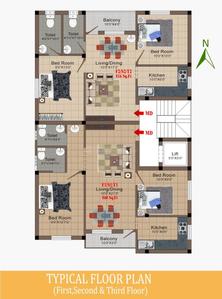 Project Image of 816.0 - 860.0 Sq.ft 2 BHK Apartment for buy in Green Sai EASAN