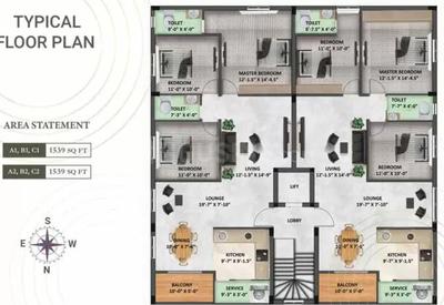 Project Image of 1537.0 - 1539.0 Sq.ft 3 BHK Apartment for buy in Traventure Harmony