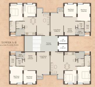 Project Image of 1046.0 - 1071.0 Sq.ft 2 BHK Apartment for buy in Darshanam Aagman