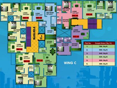 Project Image of 460.0 - 780.0 Sq.ft 1 BHK Apartment for buy in Shree Sai Vaishno Complex