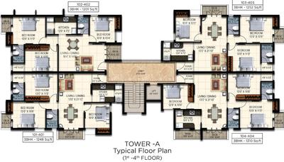 Project Image of 1248.0 - 1511.0 Sq.ft 3 BHK Apartment for buy in Stellar Orion