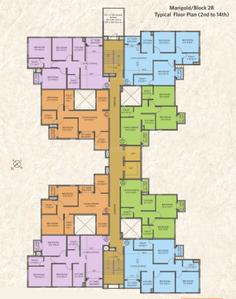 Project Image of 800.0 - 1288.0 Sq.ft 2 BHK Apartment for buy in Siddha Waterfront Phase II