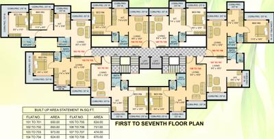 Project Image of 192.0 - 434.0 Sq.ft 1 BHK Apartment for buy in Krishna Om Krishna Heights