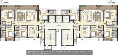 Project Image of 2214.0 - 2245.0 Sq.ft 4 BHK Apartment for buy in Raheja Reflections Odyssey