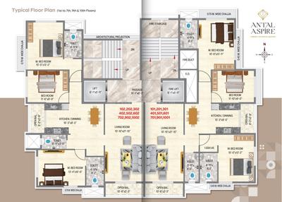 Project Image of 995.02 - 1019.0 Sq.ft 3 BHK Apartment for buy in Antal Aspire
