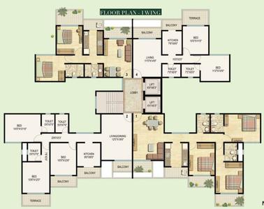 Project Image of 0.0 - 948.0 Sq.ft 3 BHK Apartment for buy in Ekta Greenville Phase 1 Wing I And J