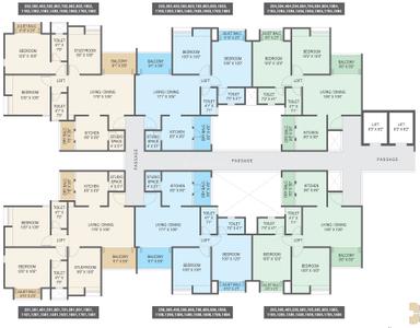 Project Image of 651.43 - 823.01 Sq.ft 2 BHK Apartment for buy in Krisala 41 Cosmo E Bldng